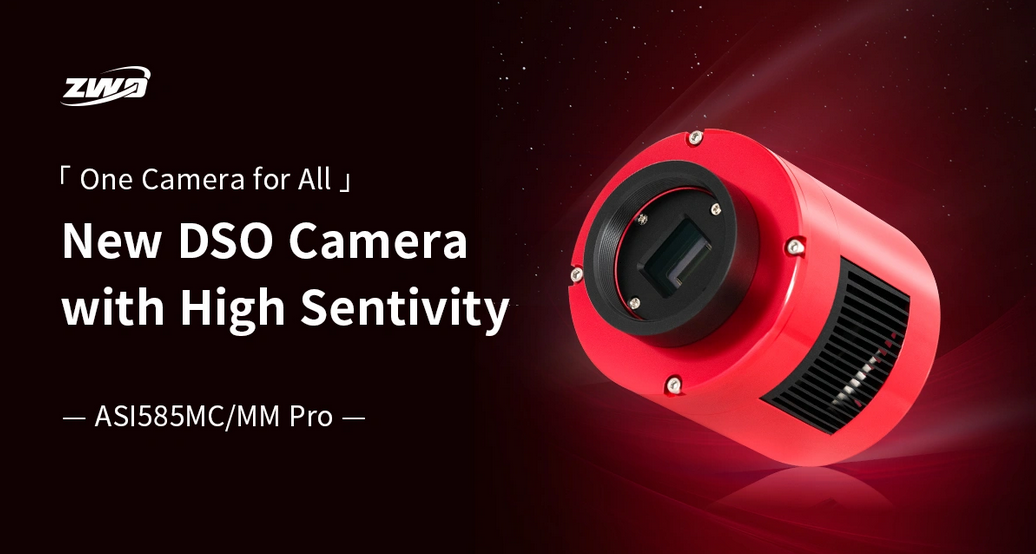 ZWO ASI585MC/MM Pro – High-sensitivity cooled 4K CMOS camera